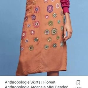 Floreat Arcansia Midi Beaded Skirt Size 8